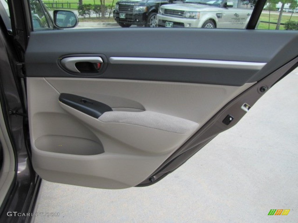 2010 Civic EX Sedan - Urban Titanium Metallic / Beige photo #32