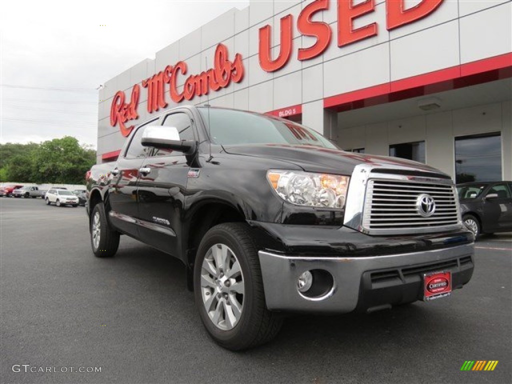 2012 Tundra Limited CrewMax - Black / Red Rock photo #1
