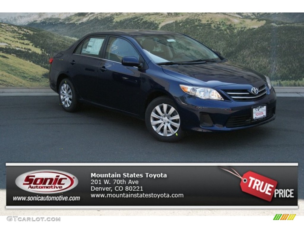 2013 Corolla LE - Nautical Blue Metallic / Ash photo #1