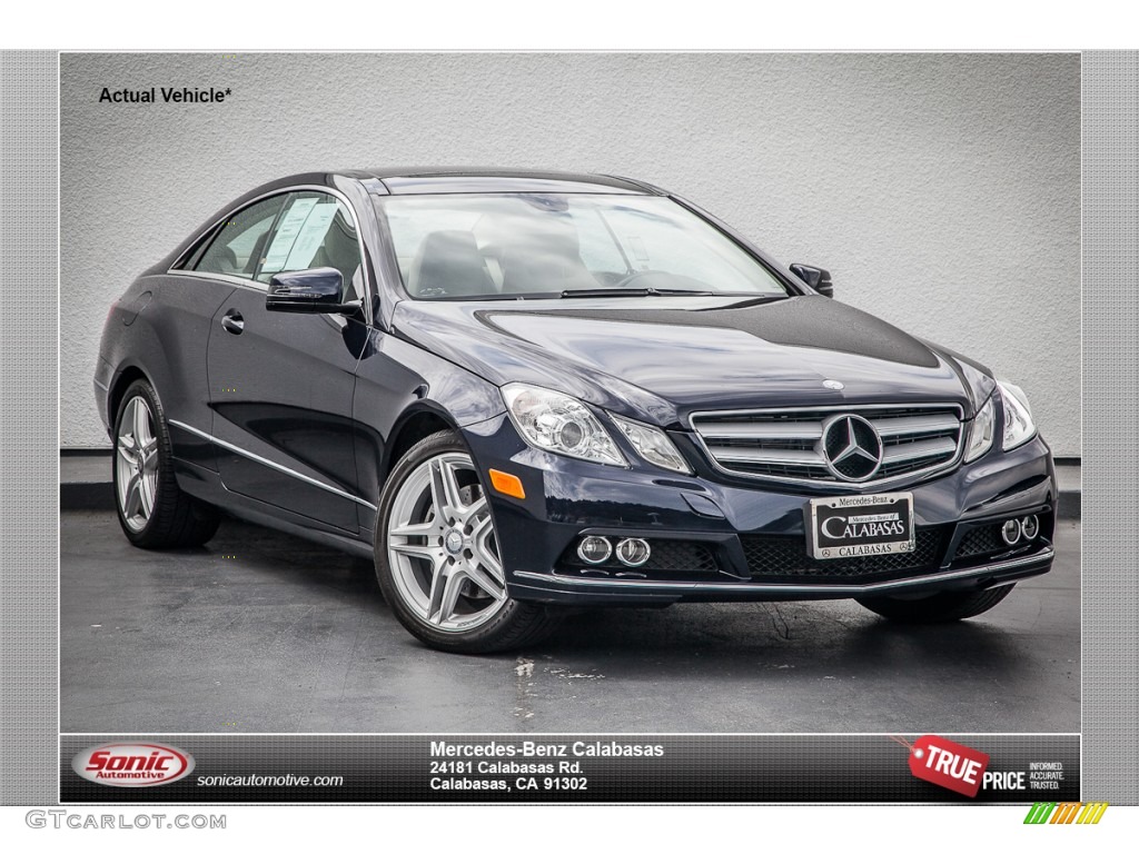 2011 E 350 Coupe - Capri Blue Metallic / Almond/Mocha photo #1