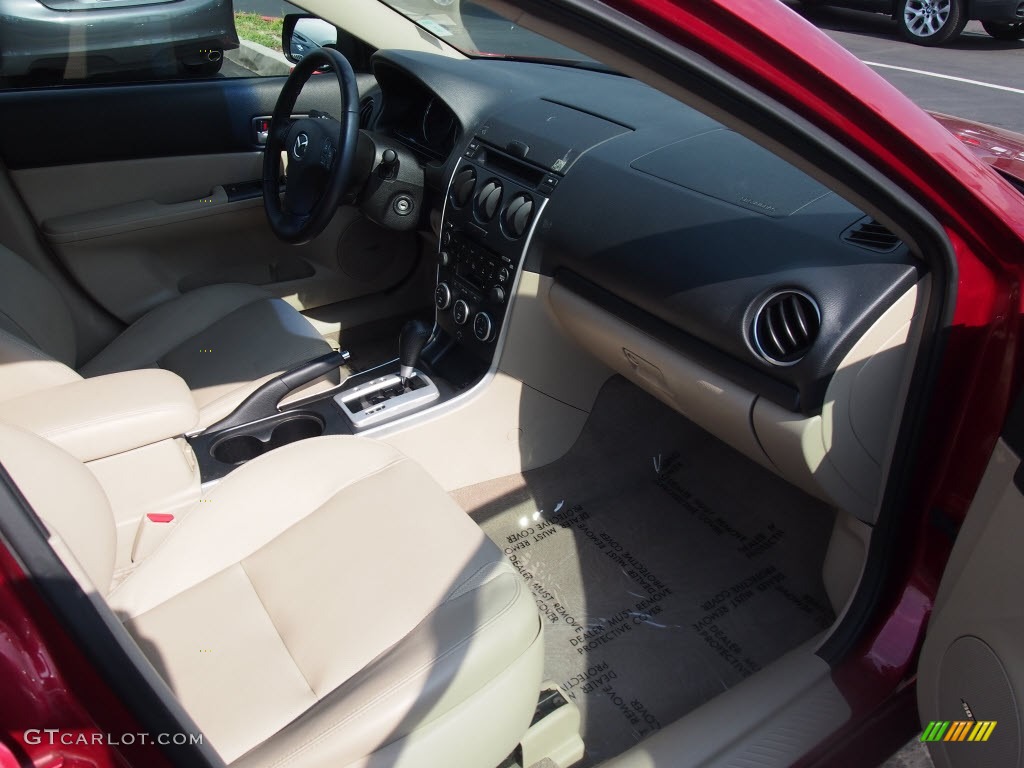 2007 MAZDA6 s Touring Sedan - Volcanic Red / Beige photo #3