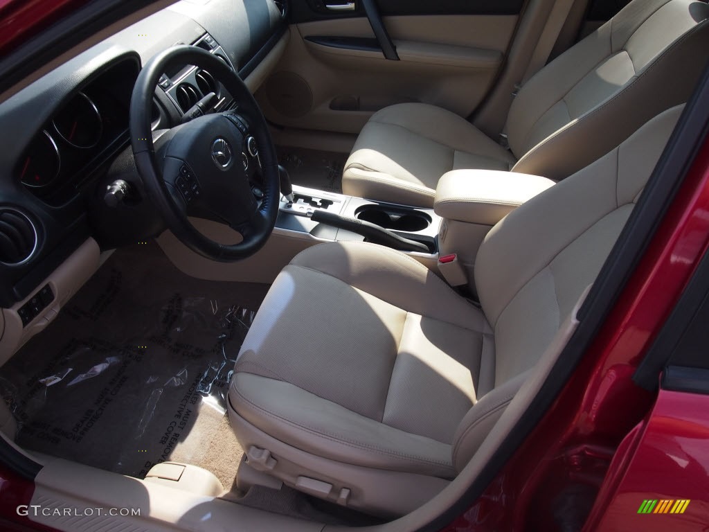 2007 MAZDA6 s Touring Sedan - Volcanic Red / Beige photo #15