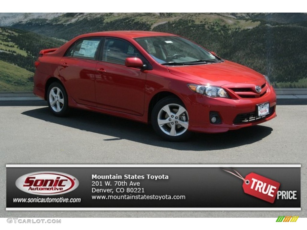 2013 Corolla S - Barcelona Red Metallic / Dark Charcoal photo #1