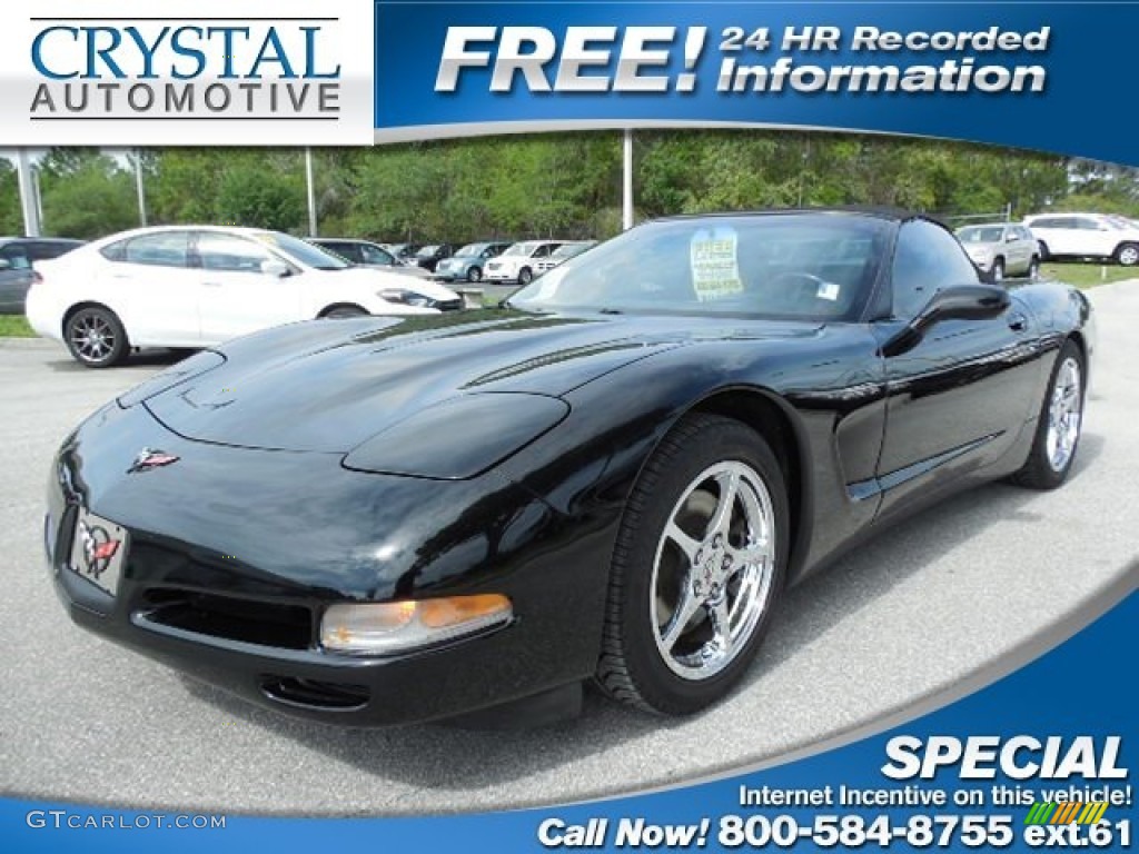 2000 Corvette Convertible - Black / Black photo #1