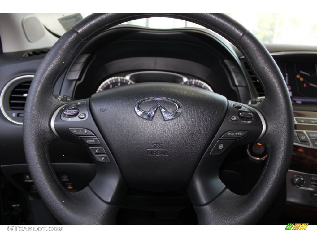 2013 Infiniti JX 35 AWD Java Steering Wheel Photo #83092570