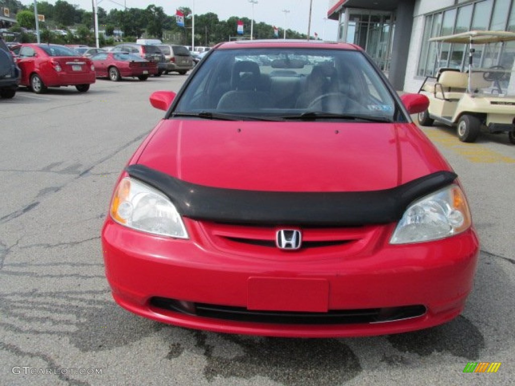 2002 Civic EX Coupe - Rally Red / Black photo #4