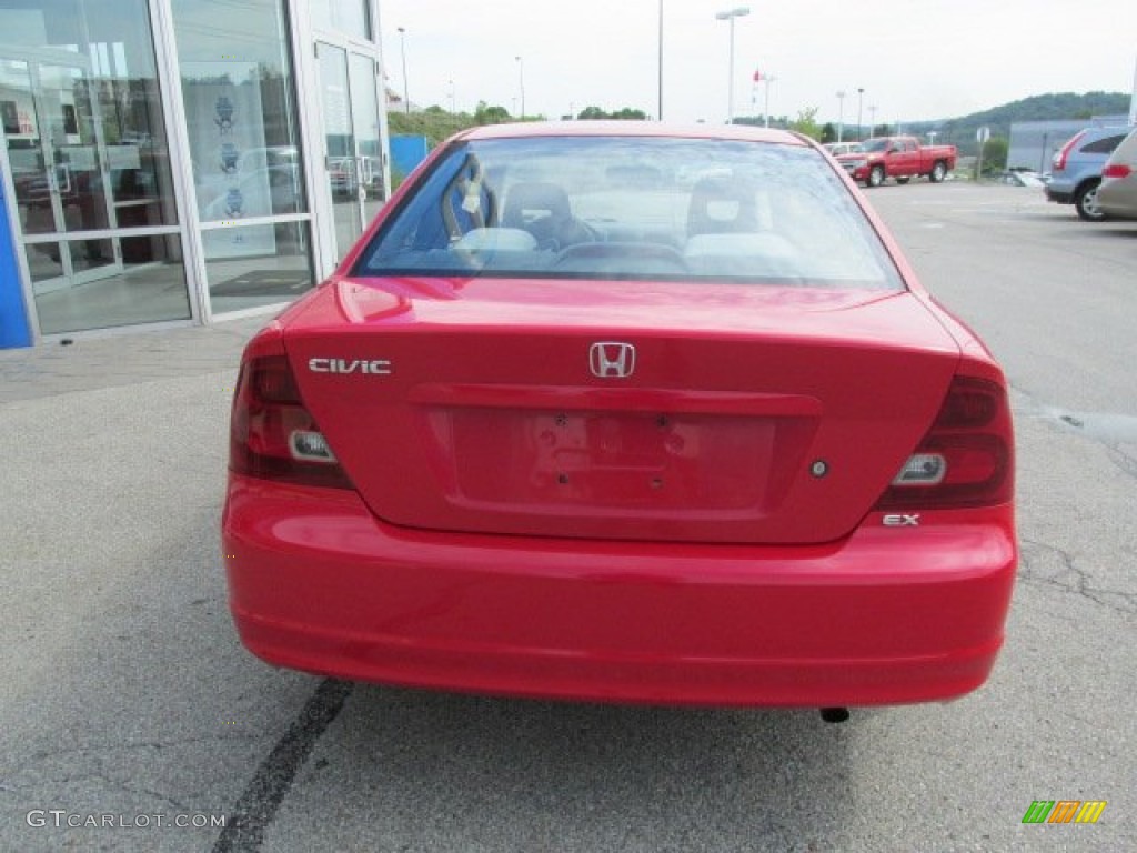 2002 Civic EX Coupe - Rally Red / Black photo #8