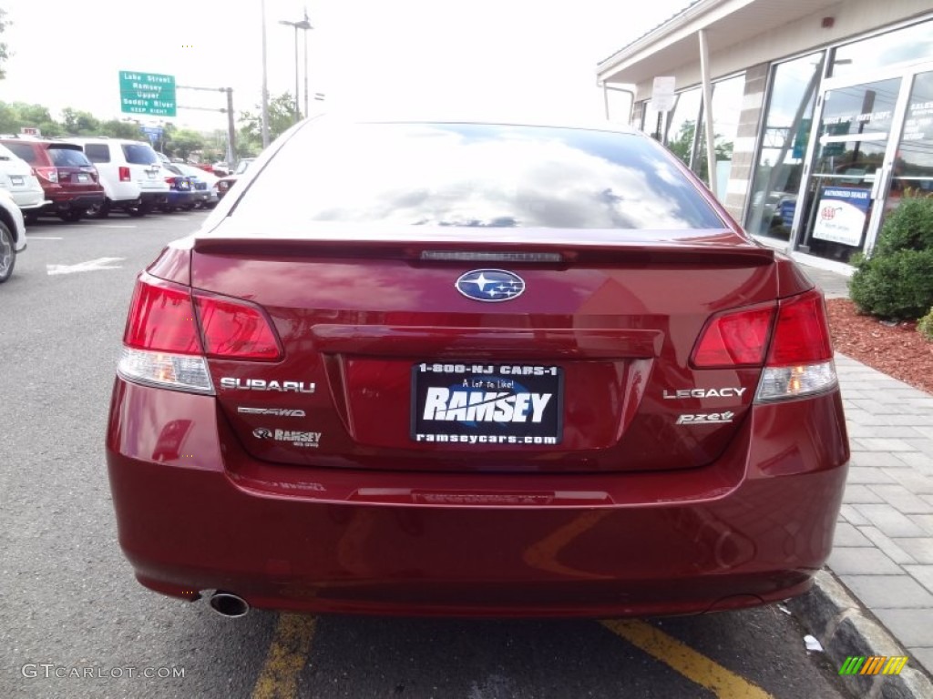 2011 Legacy 2.5i Premium - Ruby Red Pearl / Off-Black photo #4