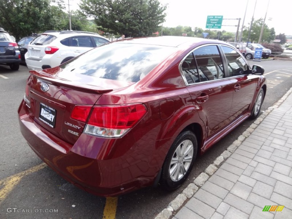2011 Legacy 2.5i Premium - Ruby Red Pearl / Off-Black photo #5