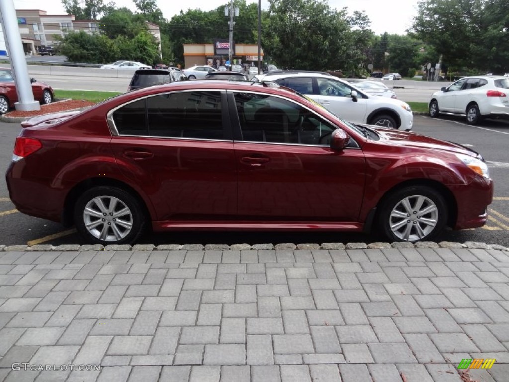 2011 Legacy 2.5i Premium - Ruby Red Pearl / Off-Black photo #6