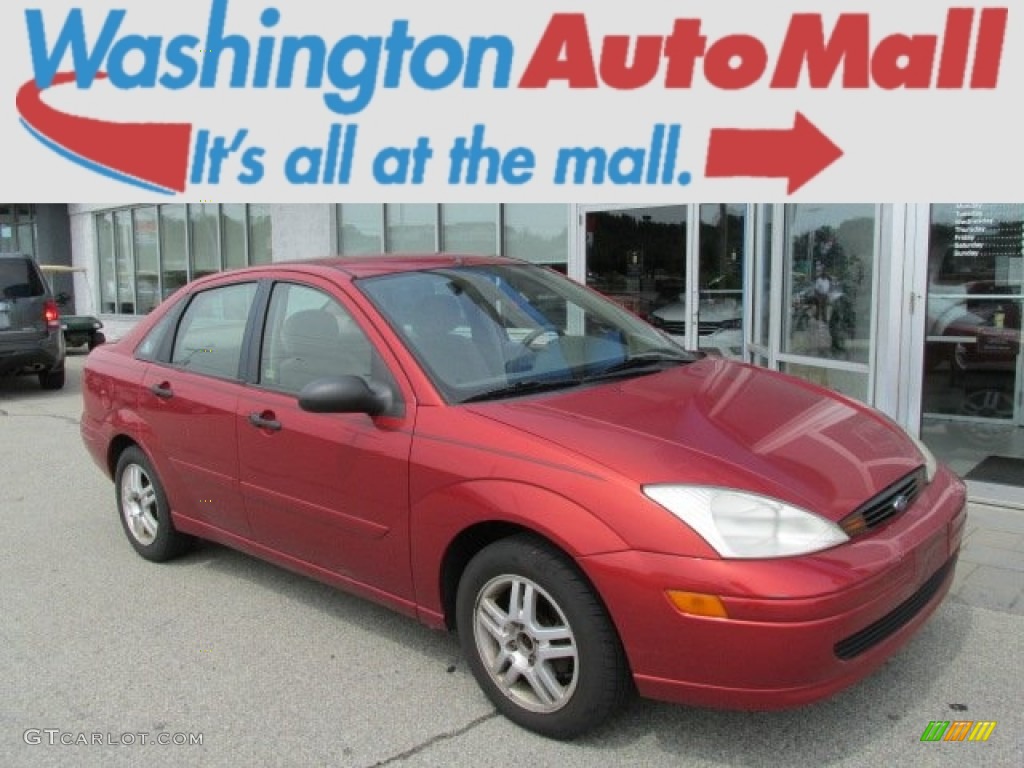 2000 Focus SE Sedan - Autumn Orange Metallic / Medium Parchment photo #1