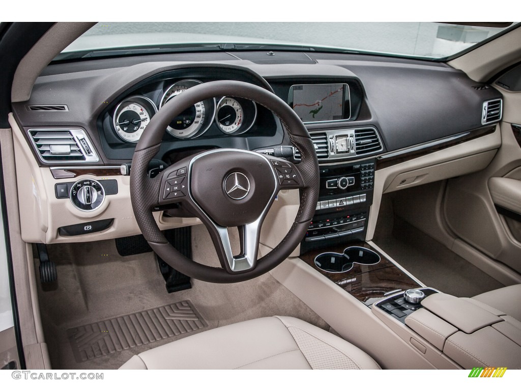 Silk Beige/Espresso Brown Interior 2014 Mercedes-Benz E 350 Coupe Photo #83094842