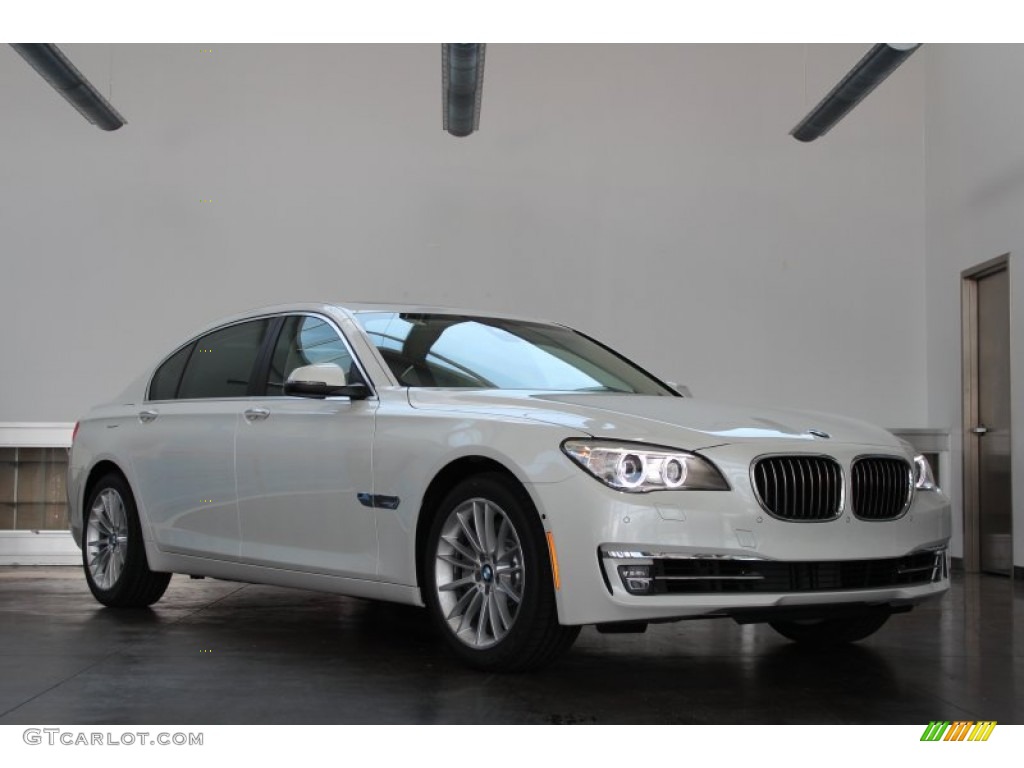2013 7 Series 750Li Sedan - Mineral White Metallic / Ivory White/Black photo #1