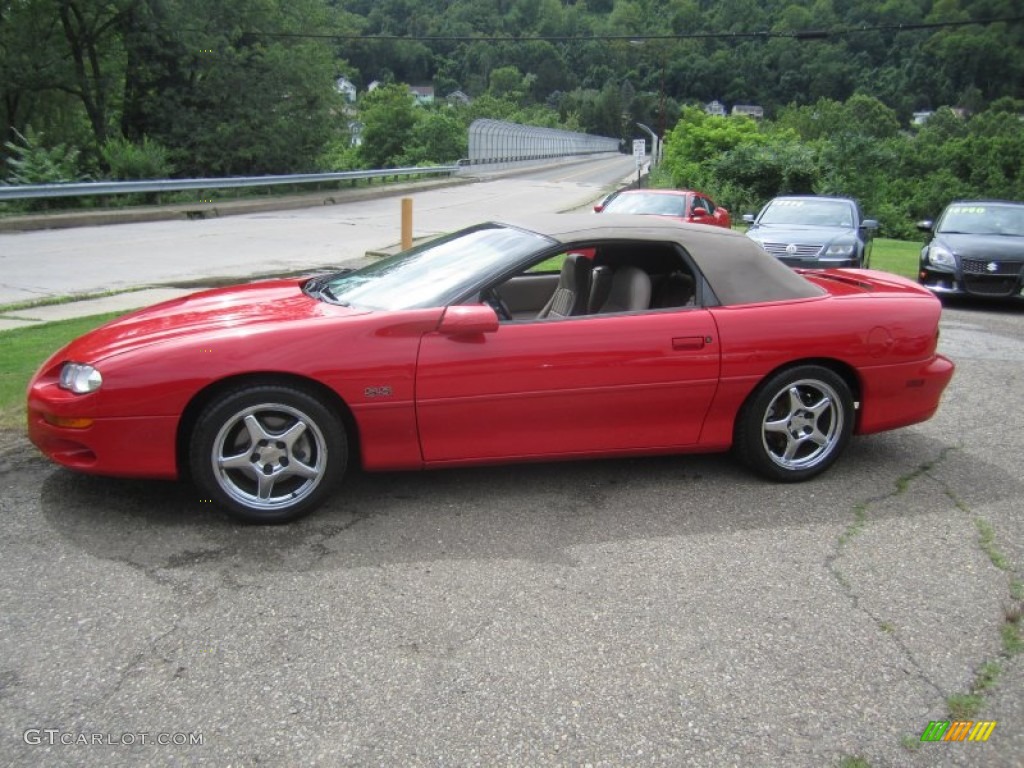 2002 Camaro Z28 Convertible - Bright Rally Red / Neutral photo #2