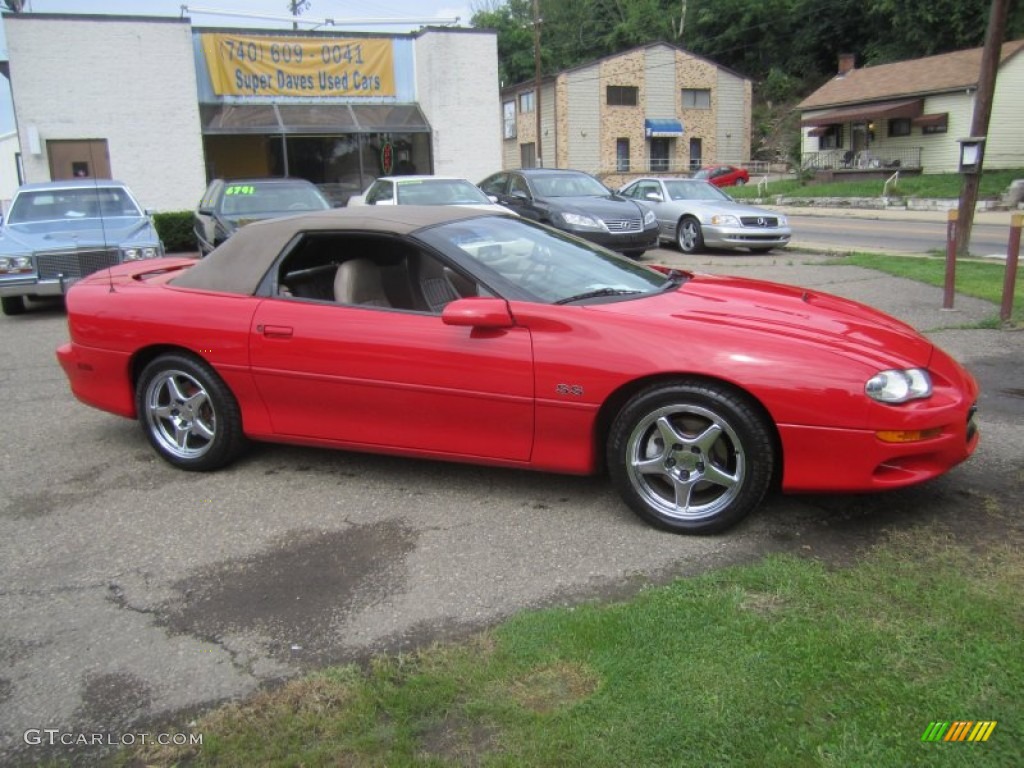 2002 Camaro Z28 Convertible - Bright Rally Red / Neutral photo #8