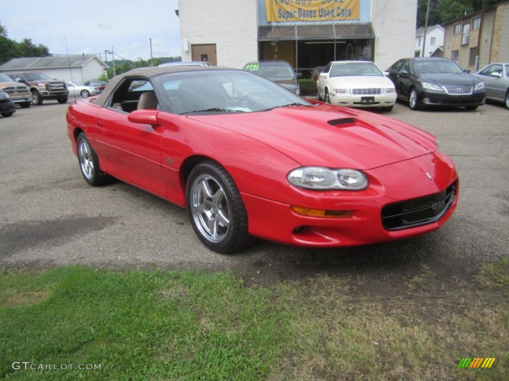 2002 Camaro Z28 Convertible - Bright Rally Red / Neutral photo #9