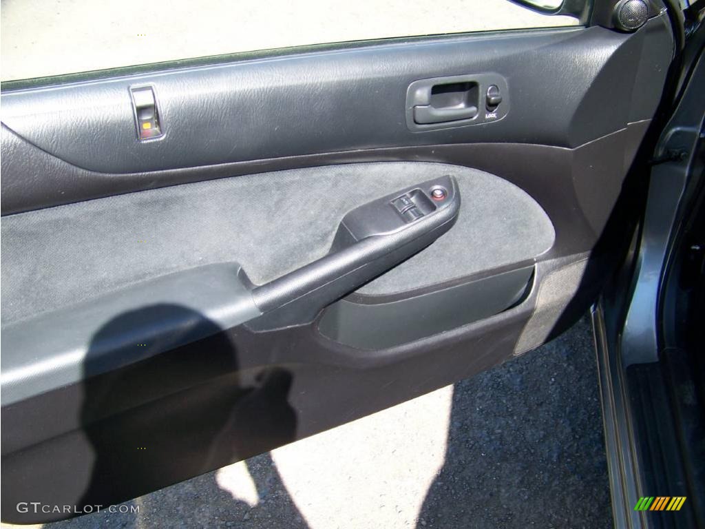 2005 Civic EX Coupe - Magnesium Metallic / Black photo #13