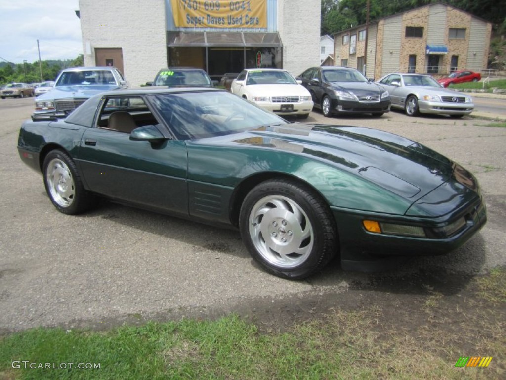 1994 Corvette Convertible - Polo Green Metallic / Light Beige photo #11