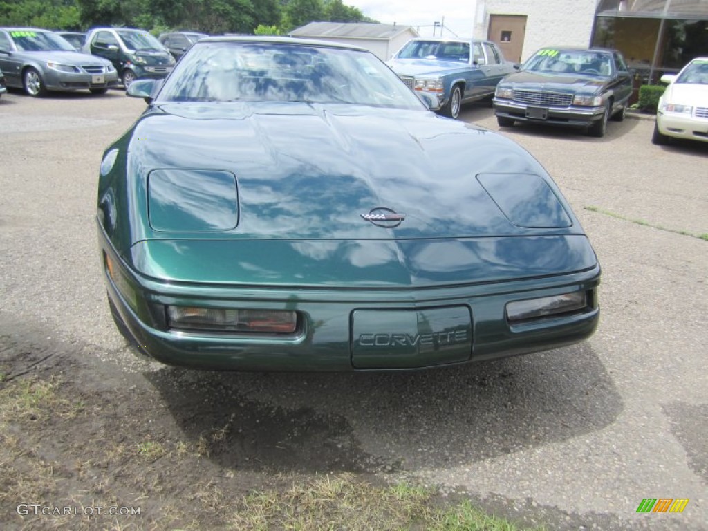 1994 Corvette Convertible - Polo Green Metallic / Light Beige photo #13