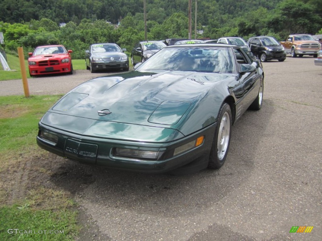1994 Corvette Convertible - Polo Green Metallic / Light Beige photo #15
