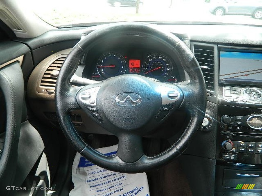 2010 Infiniti FX 35 AWD Chestnut Steering Wheel Photo #83098804