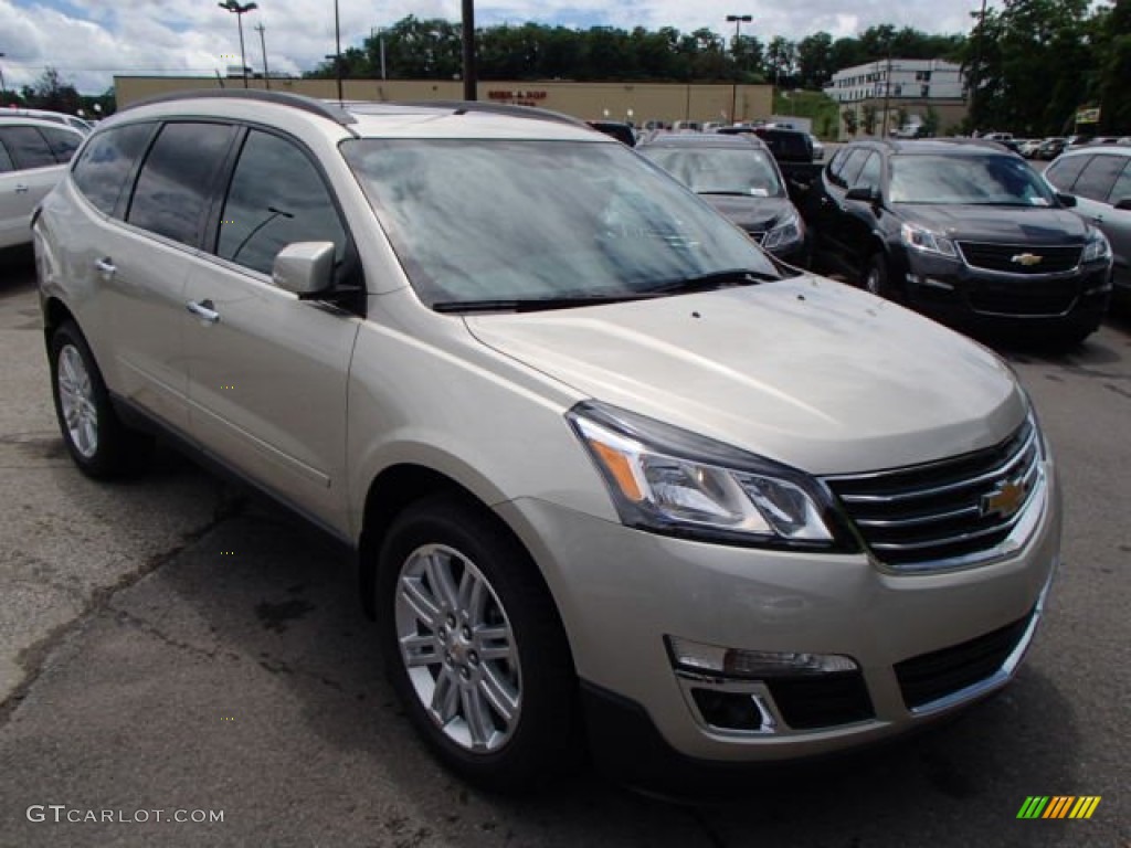 Champagne Silver Metallic 2014 Chevrolet Traverse LT AWD Exterior Photo #83099957