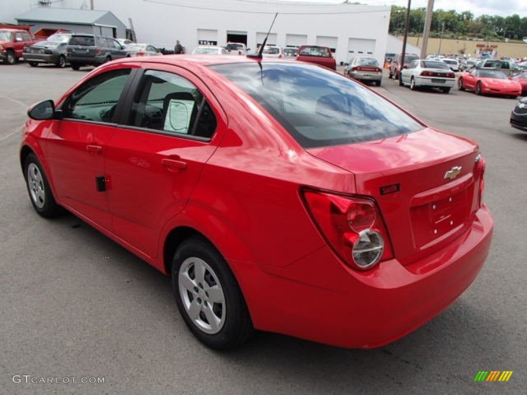 Victory Red 2013 Chevrolet Sonic LS Sedan Exterior Photo #83100455