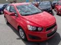 2013 Victory Red Chevrolet Sonic LS Sedan  photo #2