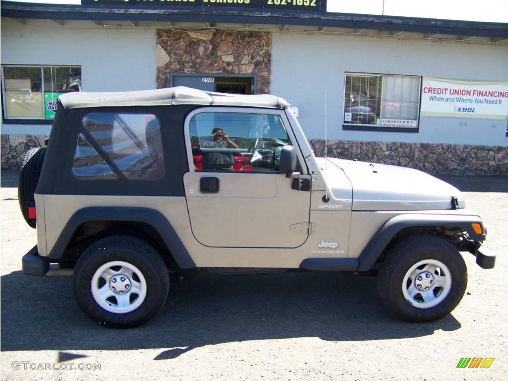 2004 Wrangler Sport 4x4 - Light Khaki Metallic / Dark Slate Gray photo #2