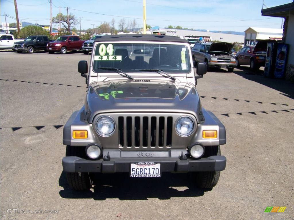 2004 Wrangler Sport 4x4 - Light Khaki Metallic / Dark Slate Gray photo #8