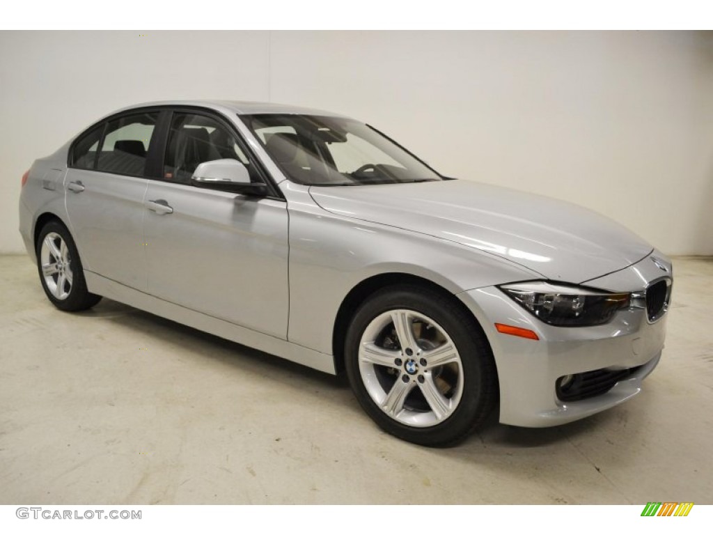 2013 3 Series 320i Sedan - Glacier Silver Metallic / Black photo #2