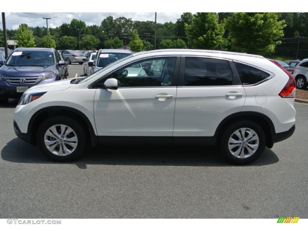 2012 CR-V EX-L - White Diamond Pearl / Beige photo #3