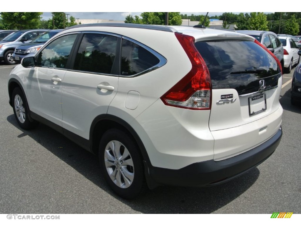 2012 CR-V EX-L - White Diamond Pearl / Beige photo #4