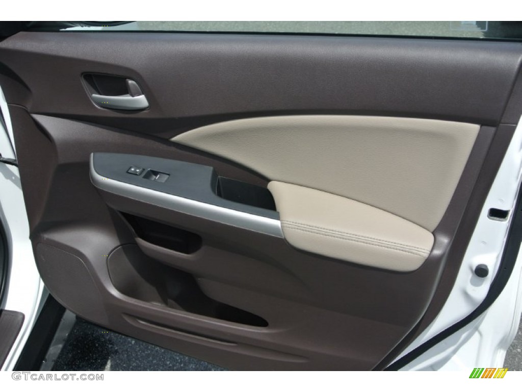 2012 CR-V EX-L - White Diamond Pearl / Beige photo #24