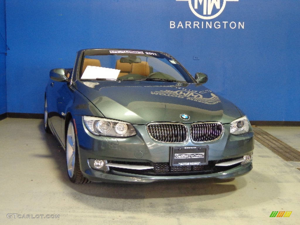 2011 3 Series 335i Convertible - Tasman Green Metallic / Saddle Brown Dakota Leather photo #1