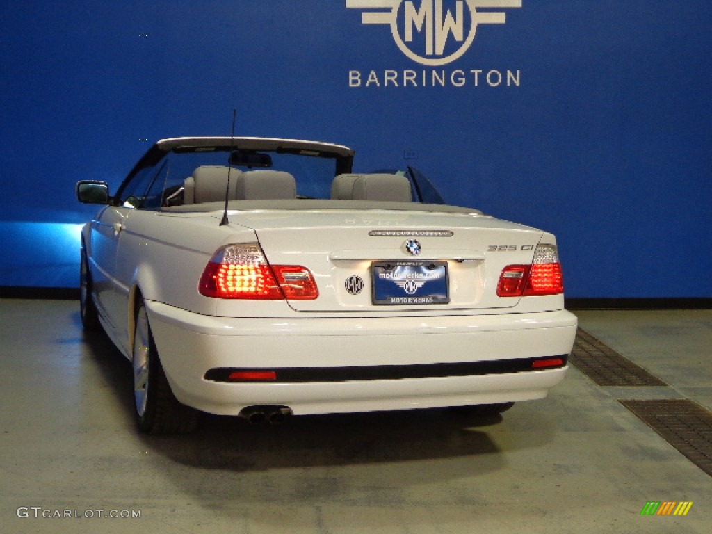 2004 3 Series 325i Convertible - Alpine White / Grey photo #42