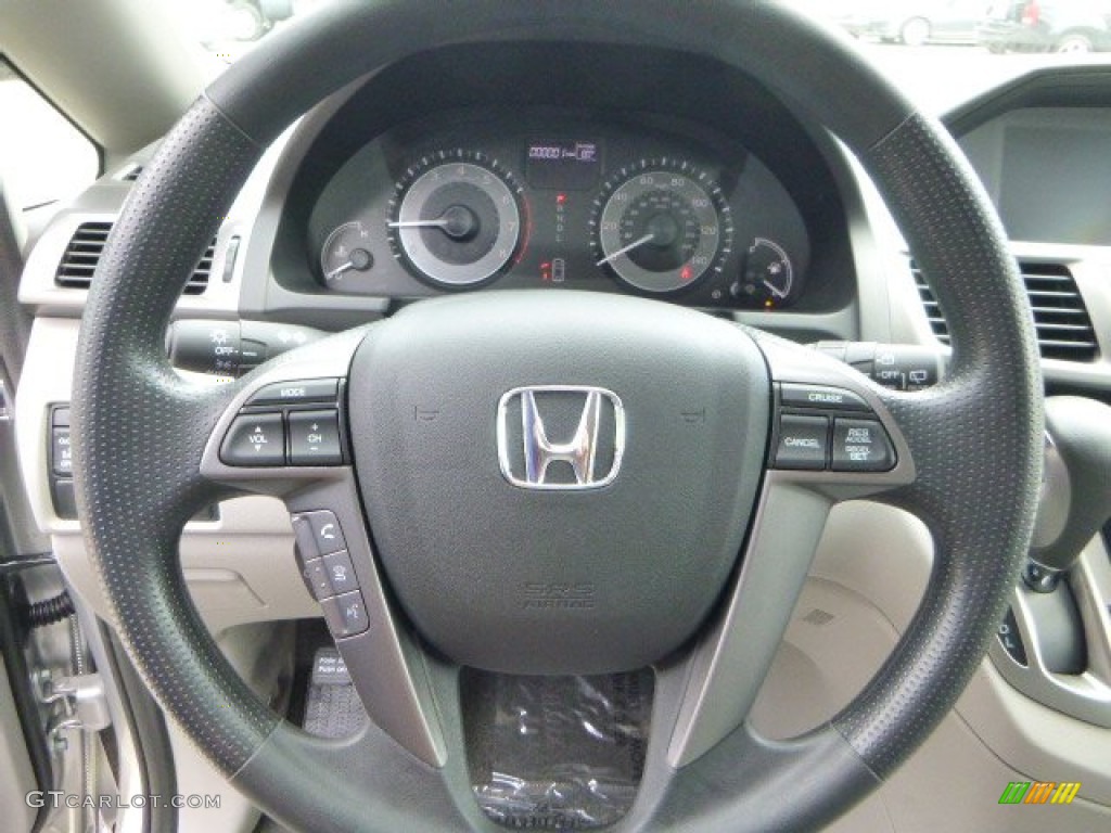 2014 Honda Odyssey EX Gray Steering Wheel Photo #83108430