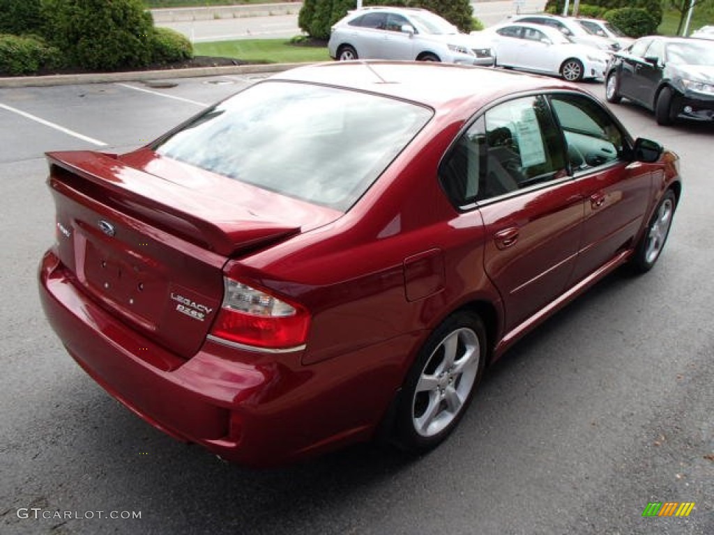 2009 Legacy 2.5i Sedan - Ruby Red Pearl / Off Black photo #5
