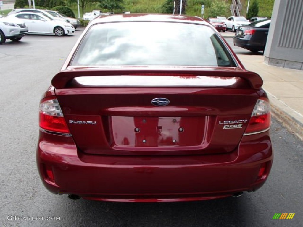 2009 Legacy 2.5i Sedan - Ruby Red Pearl / Off Black photo #6