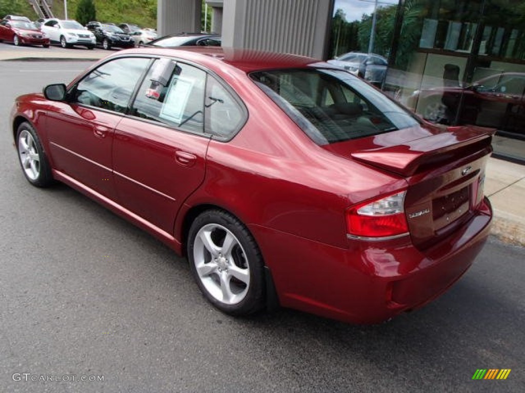 2009 Legacy 2.5i Sedan - Ruby Red Pearl / Off Black photo #7