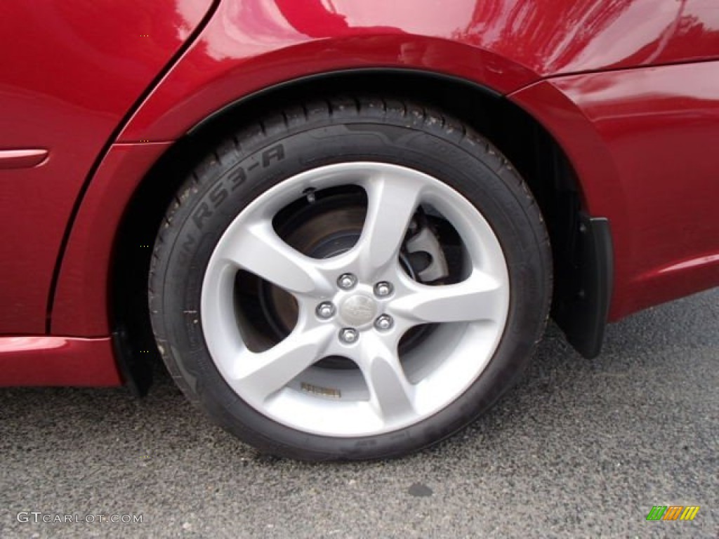 2009 Legacy 2.5i Sedan - Ruby Red Pearl / Off Black photo #8