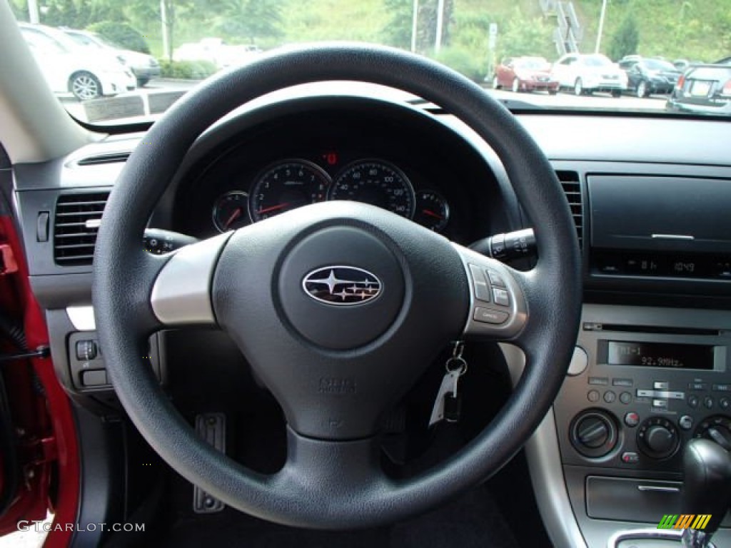 2009 Legacy 2.5i Sedan - Ruby Red Pearl / Off Black photo #17