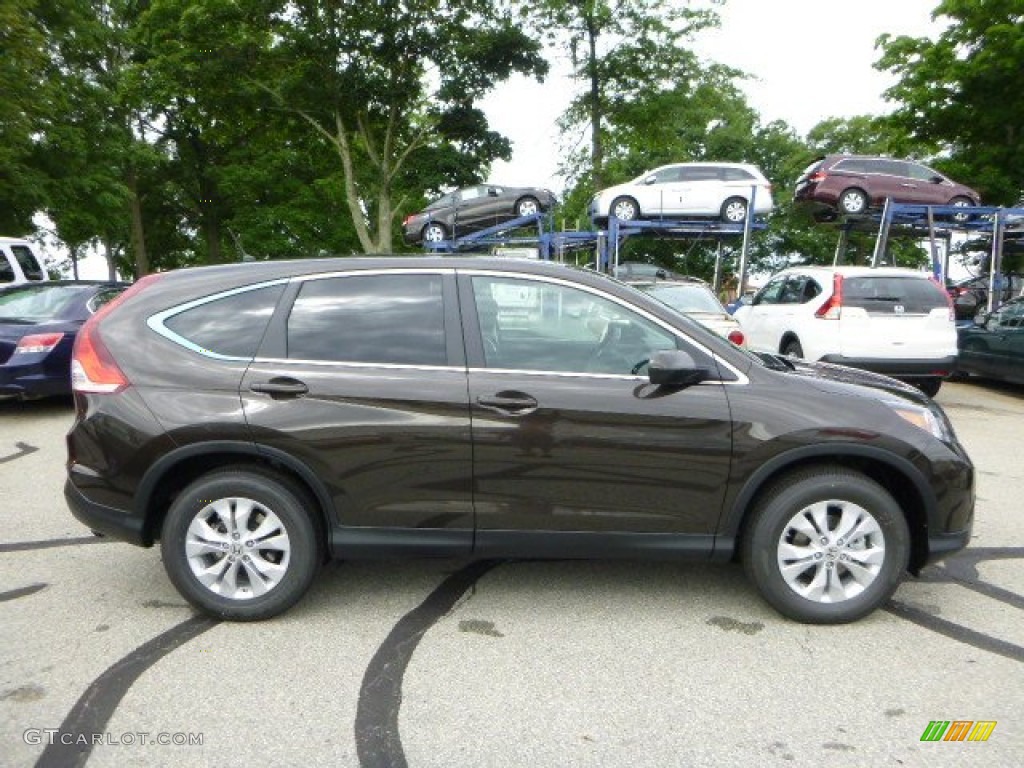 2013 CR-V EX AWD - Kona Coffee Metallic / Black photo #2