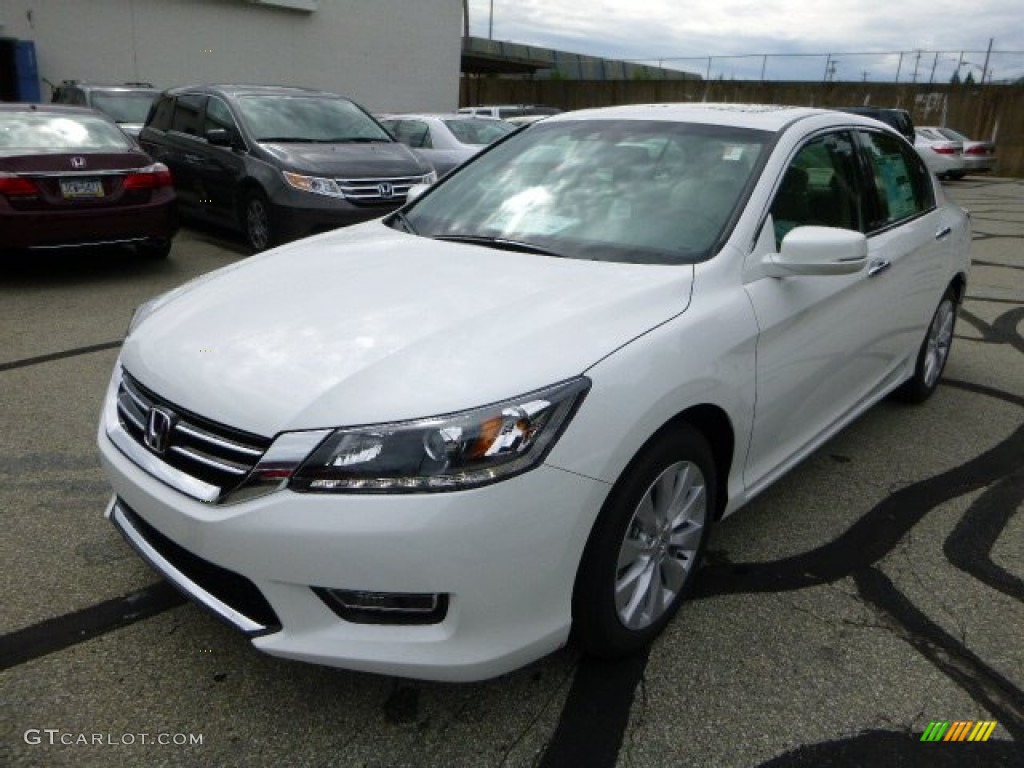 2013 Accord EX-L V6 Sedan - White Orchid Pearl / Ivory photo #7