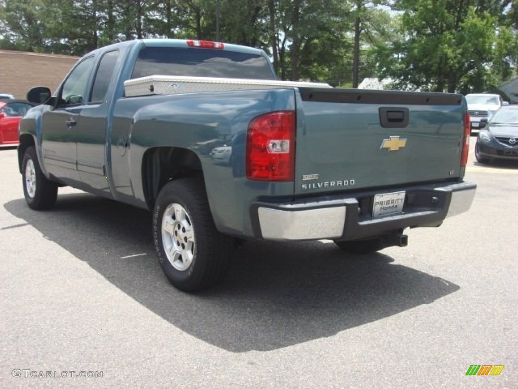 2009 Silverado 1500 LT Extended Cab - Blue Granite Metallic / Ebony photo #3