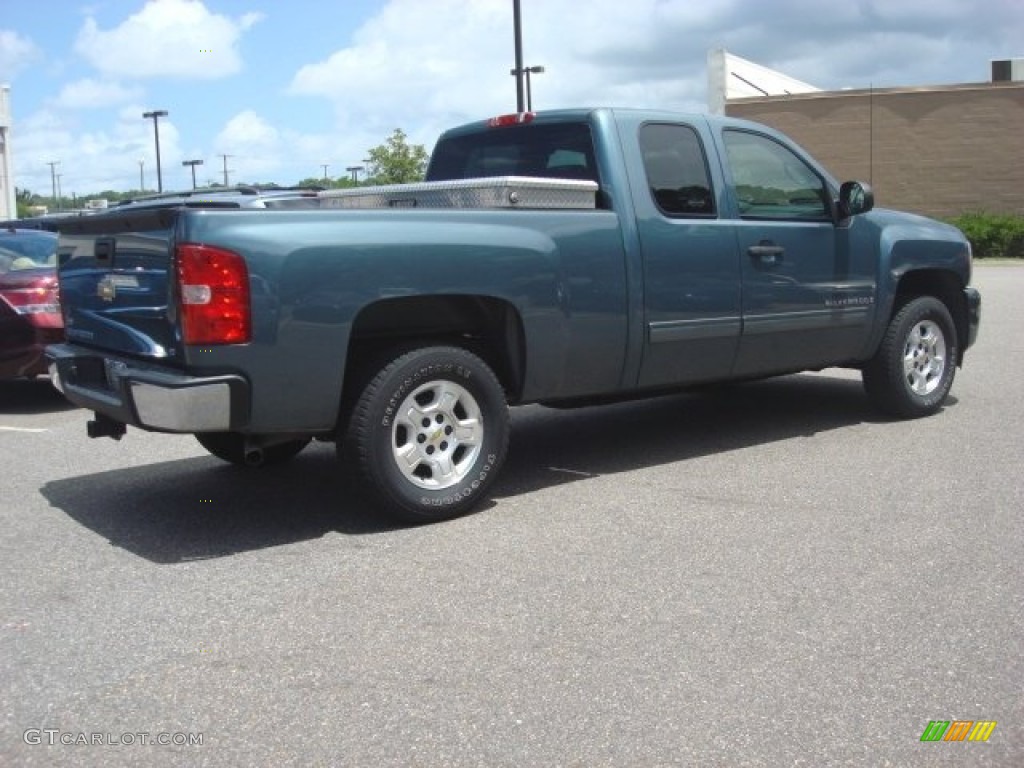 2009 Silverado 1500 LT Extended Cab - Blue Granite Metallic / Ebony photo #4