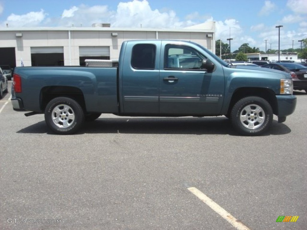 2009 Silverado 1500 LT Extended Cab - Blue Granite Metallic / Ebony photo #5
