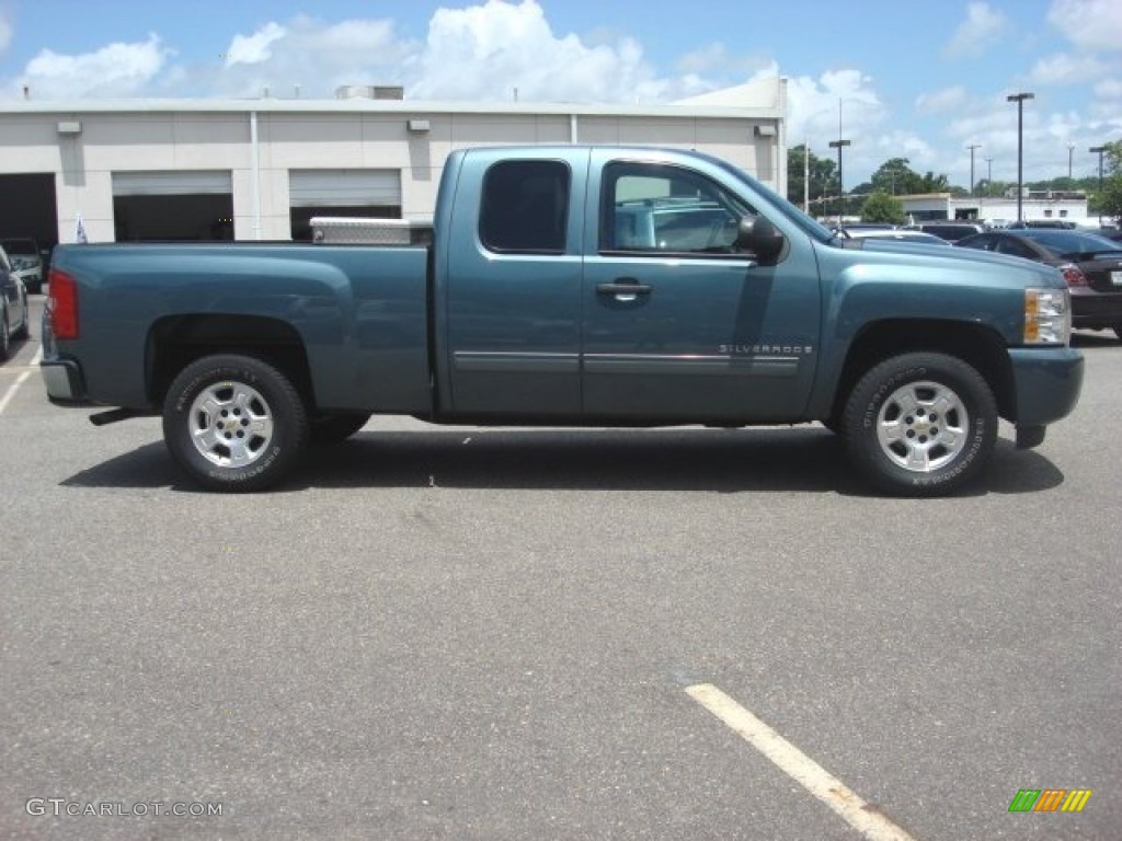 2009 Silverado 1500 LT Extended Cab - Blue Granite Metallic / Ebony photo #5