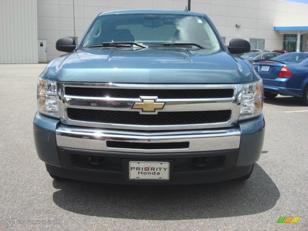 2009 Silverado 1500 LT Extended Cab - Blue Granite Metallic / Ebony photo #7