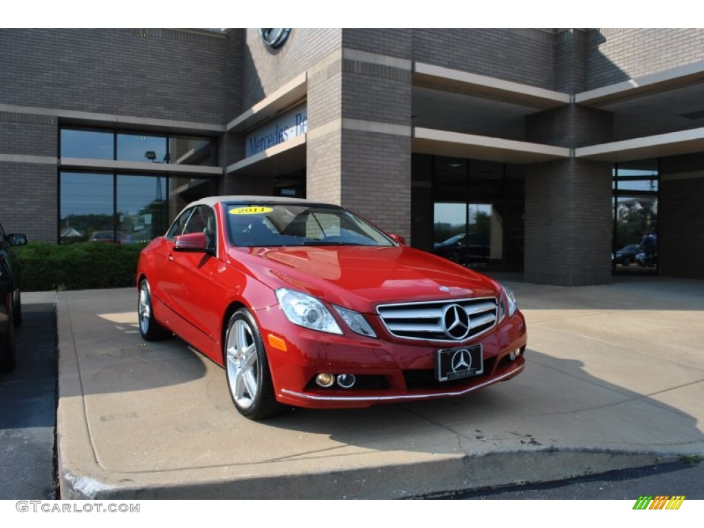 2011 E 350 Cabriolet - Mars Red / Almond/Mocha photo #1